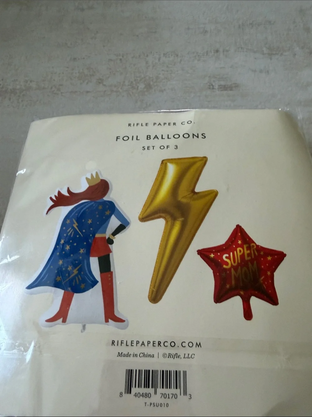 Rifle Paper Co. Super Mom Balloon Bouquet - Red, Gold, Blue